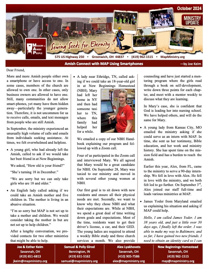 MAP Newsletter – October 2024