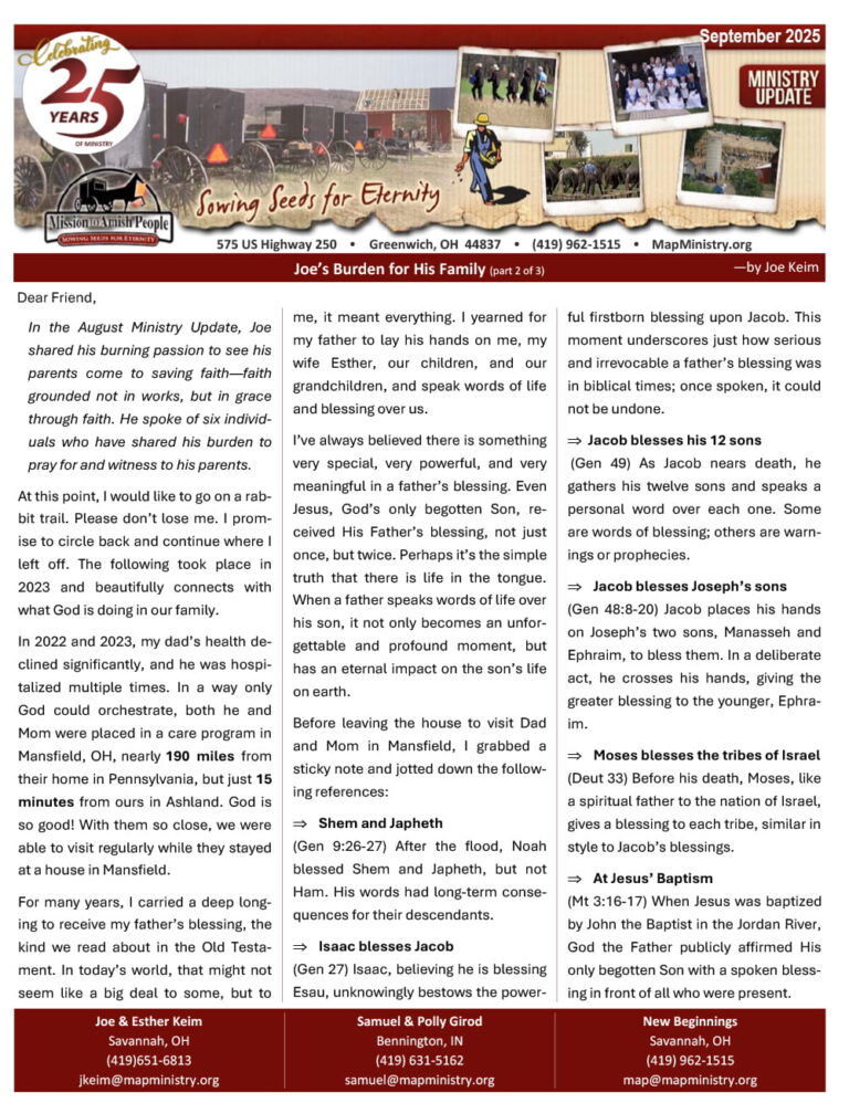 MAP Newsletter – September 2025