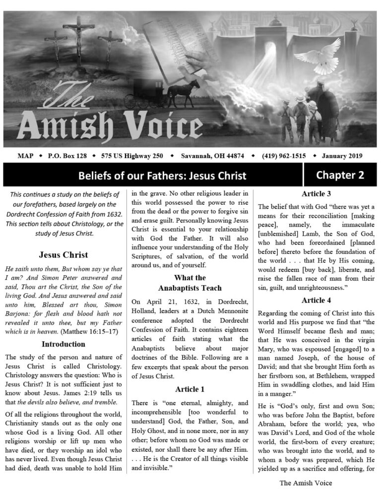 Amish Voice – January 2019