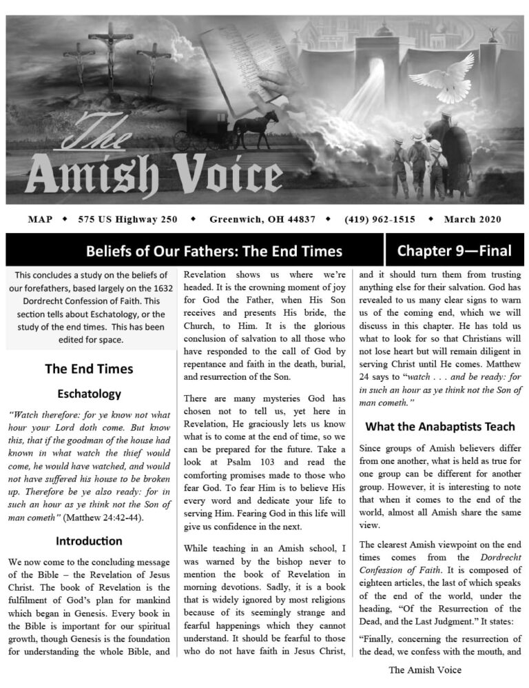 Amish Voice – March 2020