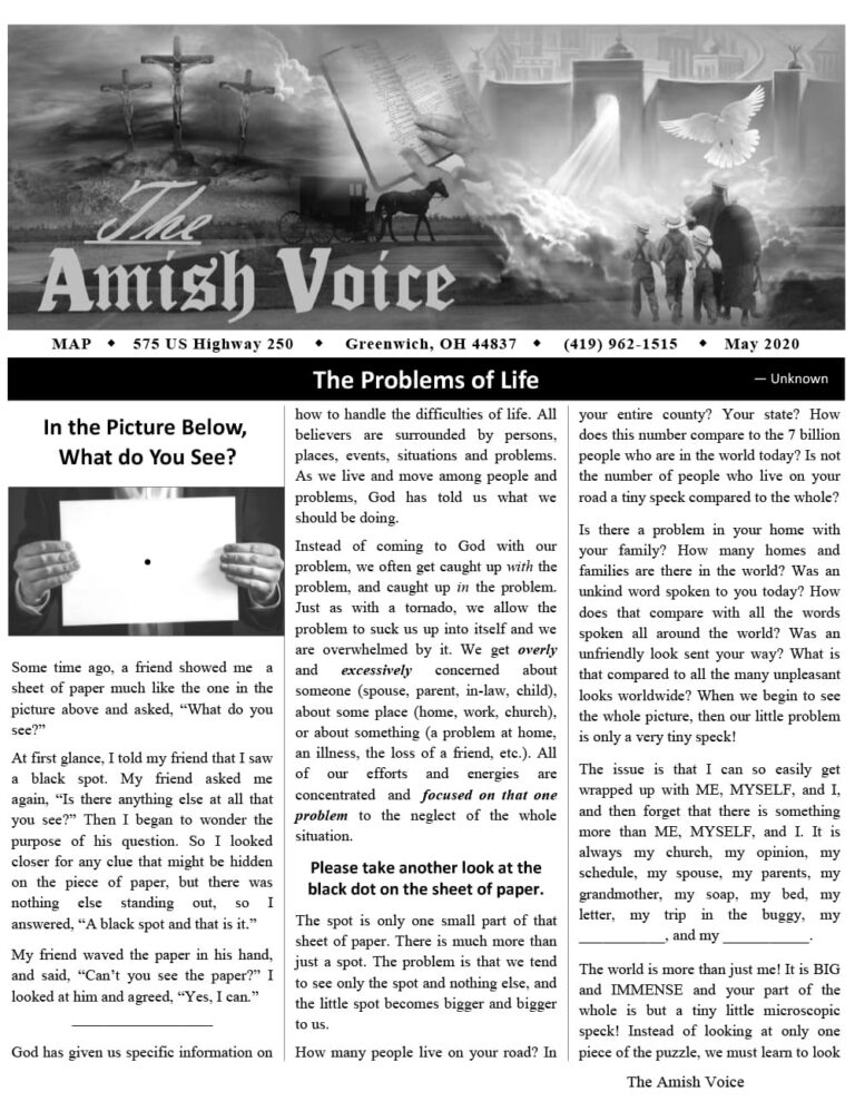 Amish Voice – May 2020