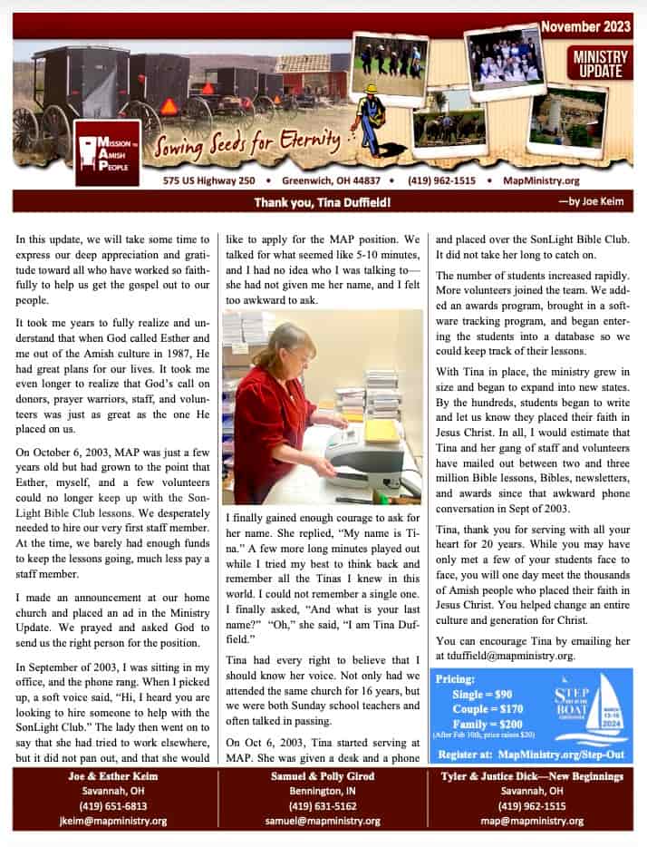 MAP Newsletter – November 2023