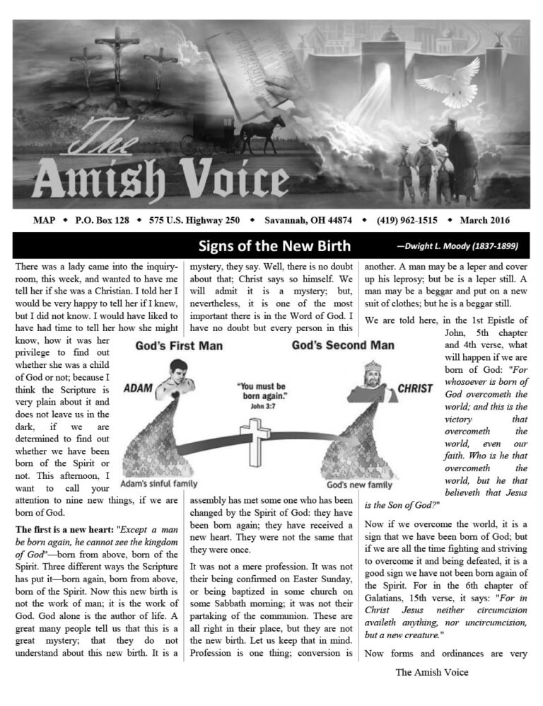 Amish Voice – March 2016