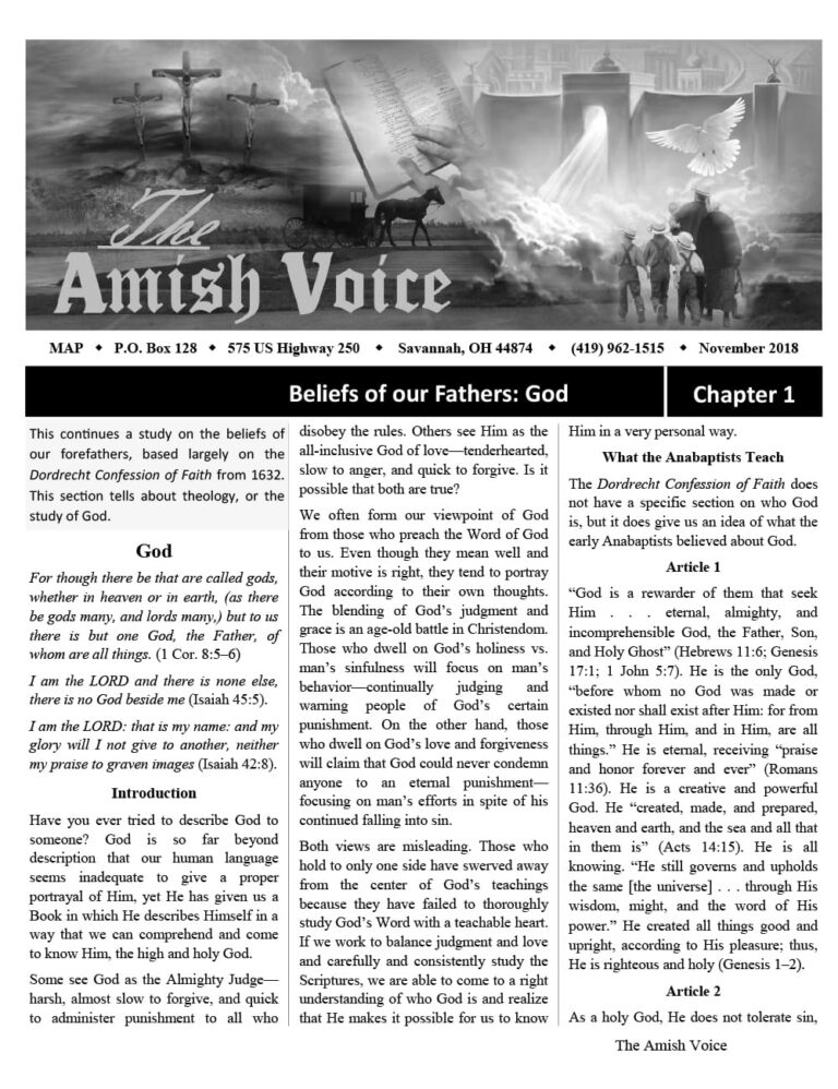 Amish Voice – November 2018