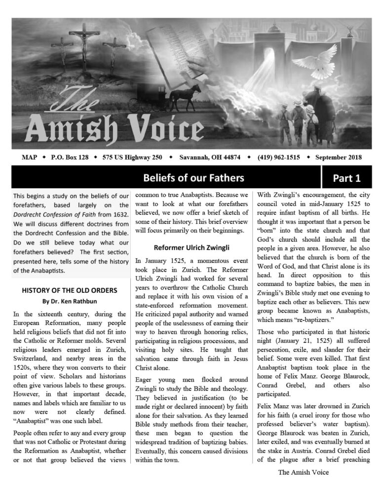 Amish Voice – September 2018