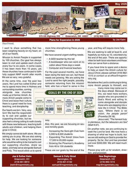 MAP Newsletter – May 2026