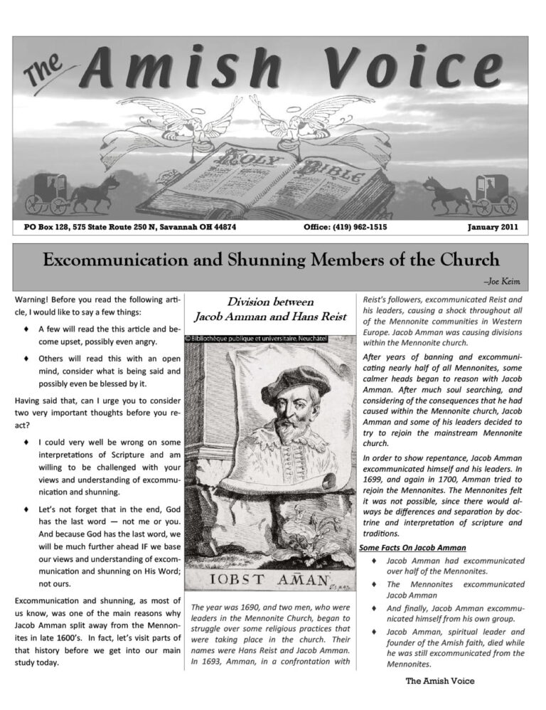 Amish Voice – January 2011