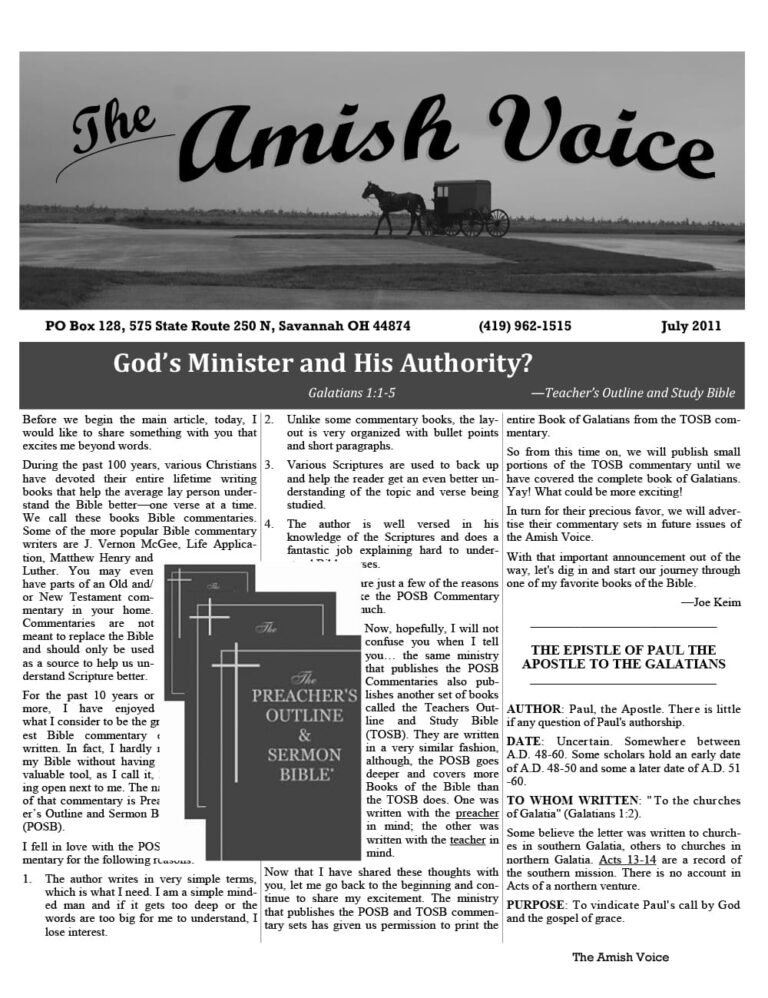 Amish Voice – July 2011
