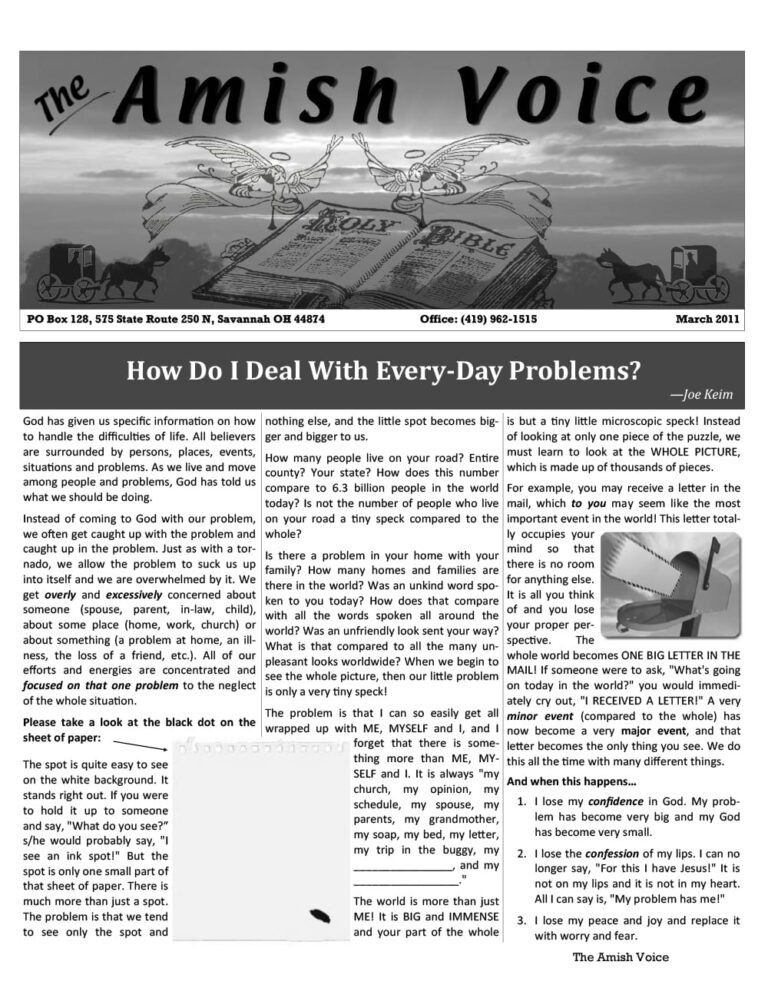 Amish Voice – March 2011